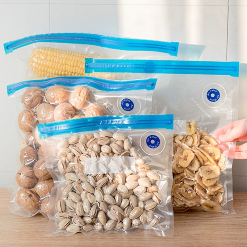 

Household Vacuum Compression Bag Manual Air Extraction Belt Food Bag Fresh-Keeping Food Vacuum Bag