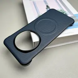 Premium Carbon Fiber Magnetic Wireless Charging Slim Protective Case for Magic 6 (Blue)
