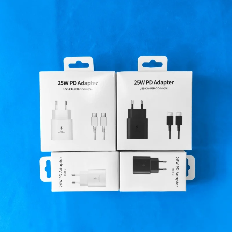 Dual Port 25W Type C USB Charger with 5A Cable - PD Super Fast Charging