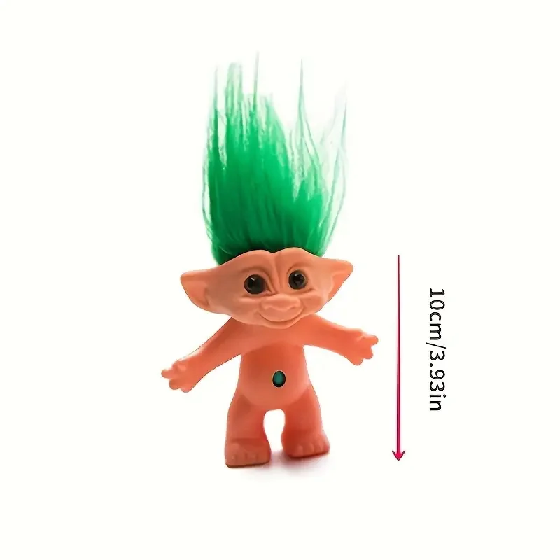 Anime Doll Toys Lucky Doll Vintage Troll Figure Dolls Colorful Hair Anime Action Family Members Models Kids Toys Children Gift