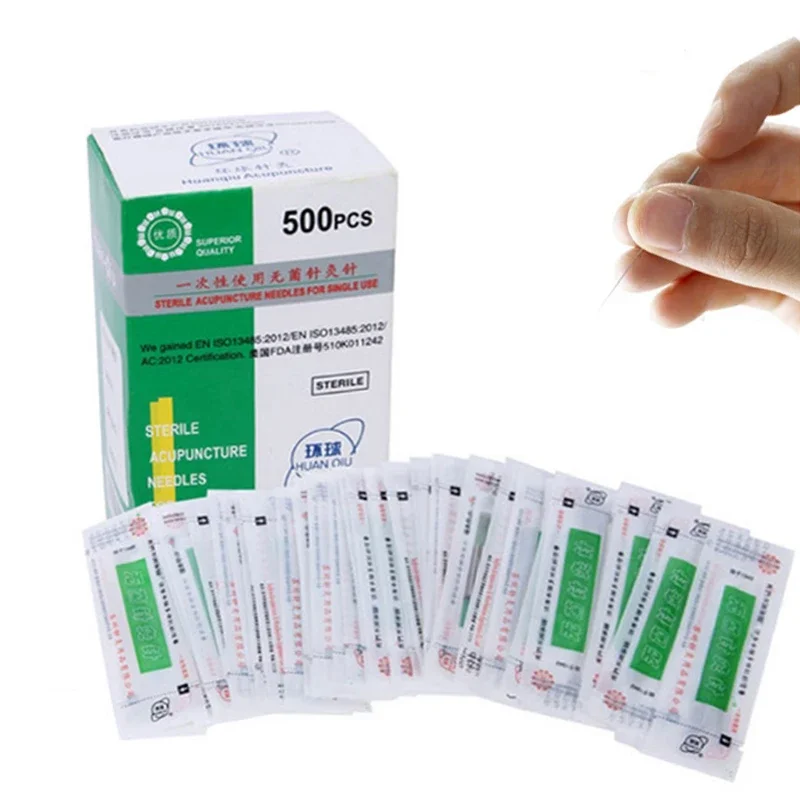 

500Pcs Sterile Deisposable Acupuncture needle Huanqiu Acupoint Health Body Massage with gudin tube CE