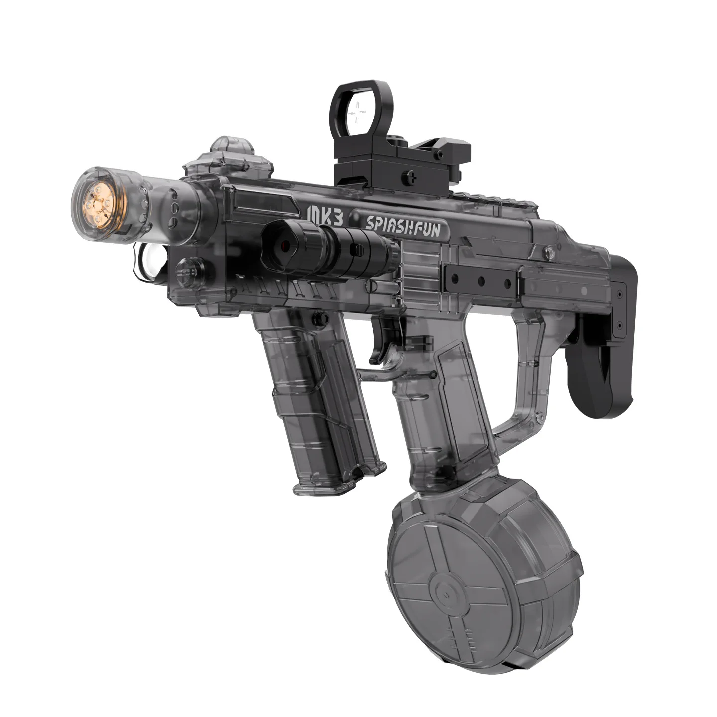 2026년형 뉴 화우 MK3 전기 물총 (화염 효과 포함), 자동 연속 발사, 대용량, 블로우백 기능 탑재 야외 물놀이 장난감