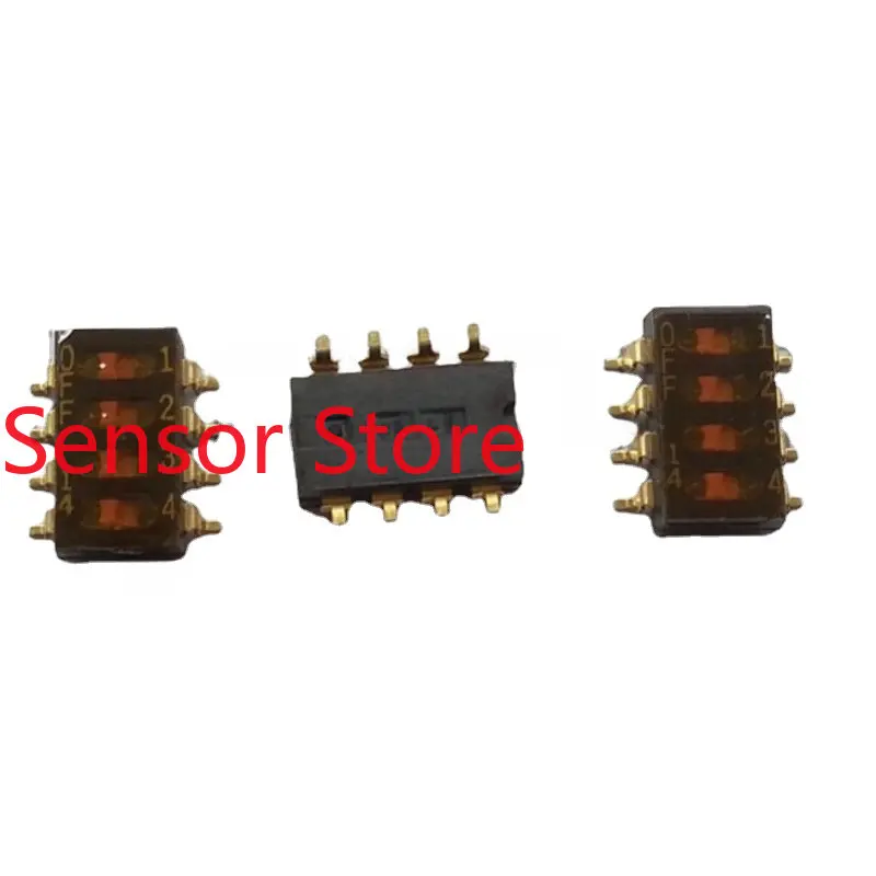 10PCS 4-position Dial Switch 2.54mm Spacing Patch 4P Keyboard Type SMS704