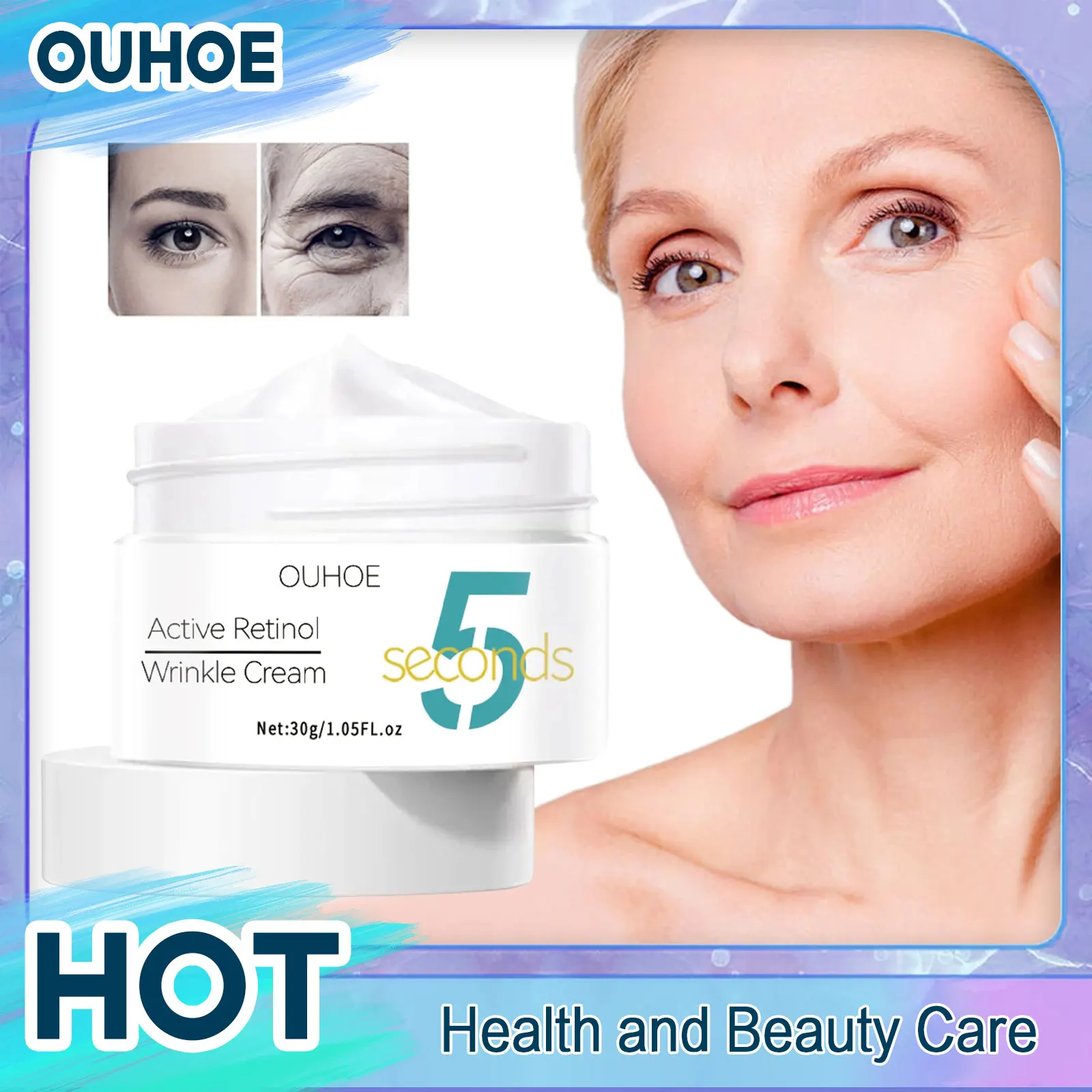 

Retinol Face Cream Anti Aging Smooth Pores Improve Fine Lines Puffiness Tightening Whitening Anti Wrinkle Facial Cream Skin Care