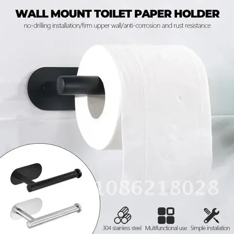

Roll Paper Towel Holder Stainless Steel Wall Mount Kitchen Tissue Bathroom Accessories Rack Holders Toilet Paper Accessory