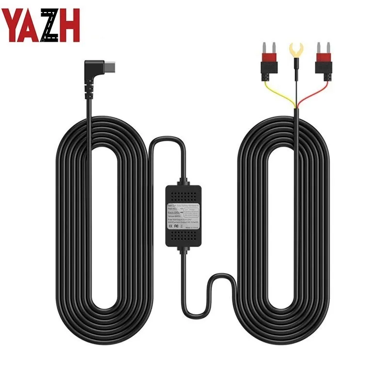

Car DVR Dash Cam Wire Kit 12/24V To 5V 3A Dashcam Cable Micro/Mini USB Type C Charger Hardwire 24h Parking for Video Recorder