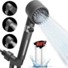 High-pressure Shower Head 3-mode Adjustable Spray with Massage Brush Filter Rain Shower Faucet Bathroom Accessories 1
