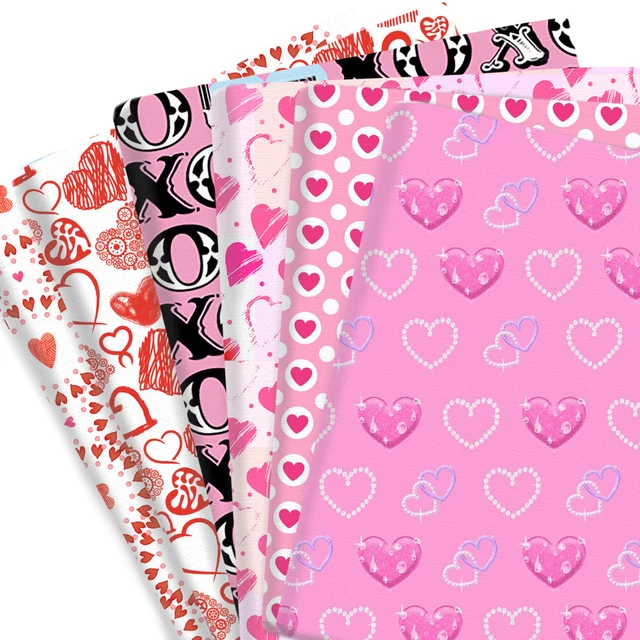 Pink Hearts Valentine Wrapping Paper