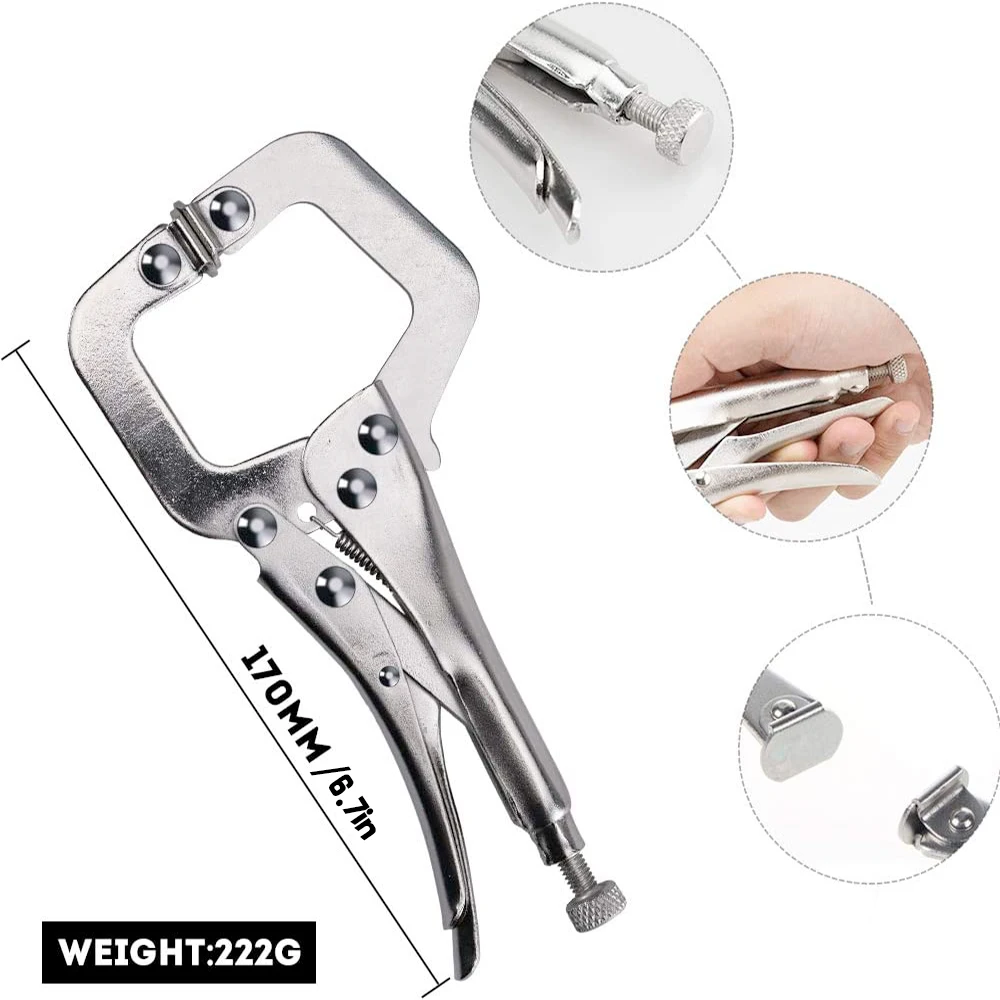 Description Picture 4 of itemAIRAJ 3pcs Locking Pliers Spring Design, High Torque Heavy-Duty Water Pipe Pliers, Durable Industrial Grade Manual Tools