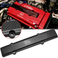 Carbon Fiber Look Engine Valve Cover Spark Plug Insert For Honda Civic Coupe Del B18 B16 B Series VTEC Acura Integra Type R GS-R