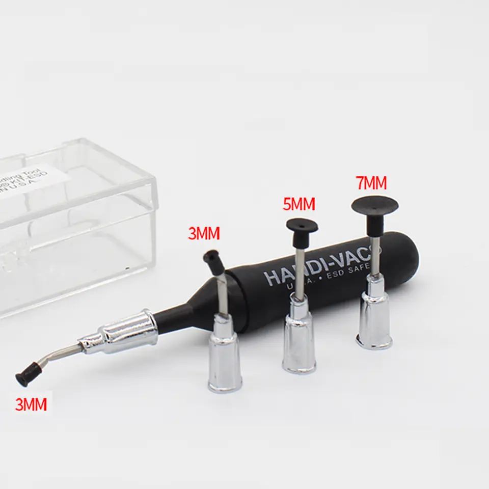 BGA Vacuum Pump Suction Sucking Pen Anti-static Mini SMT SMD IC Chip Picker Pick Up Pickup Hand Tool with 4 Suction Headers image 3