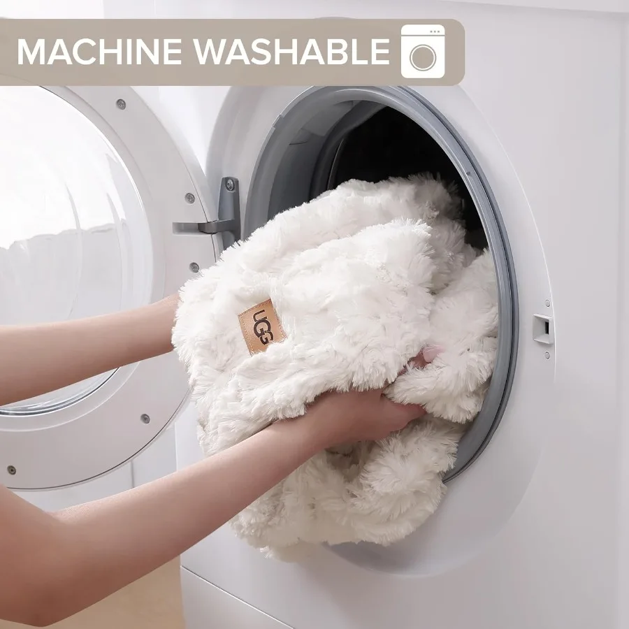 Luxury lightweight cozy soft faux fur throw blanket for couch bed or chair home decor hypoallergenic machine washable doublesid