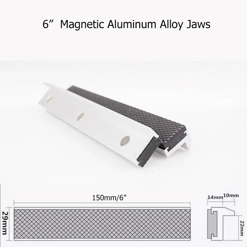 Magnetische Schutzabdeckung für Schraubstockbacken aus Aluminiumlegierung und Gummi, kratzfeste Schutzpolster für Schraubstöcke, passend für Schraubstöcke mit einem Durchmesser von 2,5 bis 8 Zoll. – Detail 10