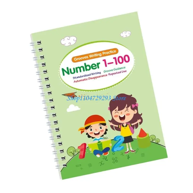 마법의 홈이 있는 손글씨 연습장 캘리그라피 연습장