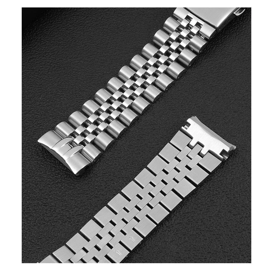 Pulseira de para Seiko Jubileu Curvo End Seiko Water Ghost 316l Solid Strap Deployment Metal Buckle 2.5 mm Pins 22 mm Aço Inoxidável - Image 4