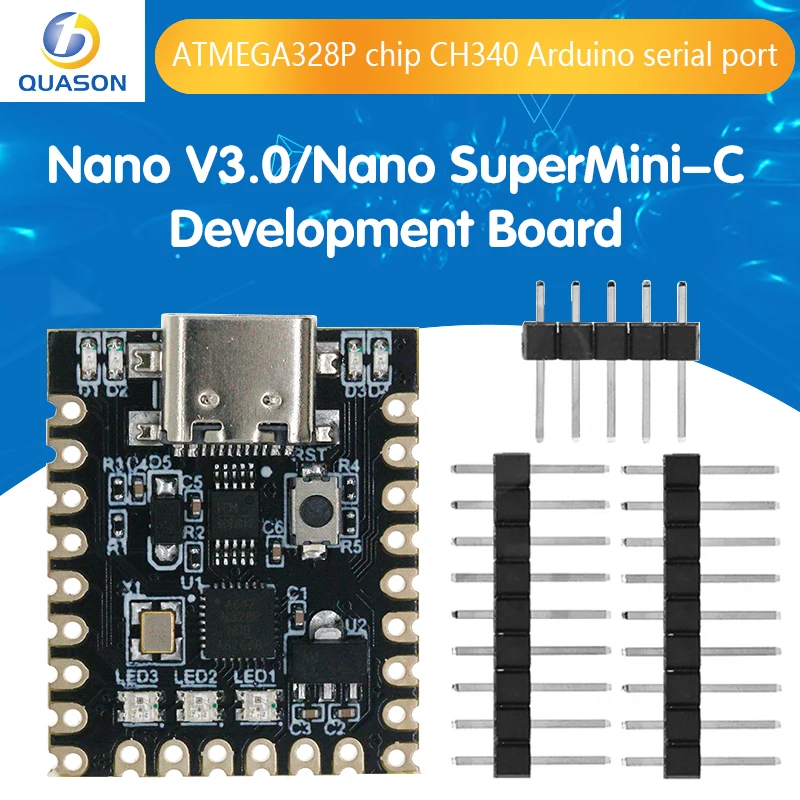 NANO V3.0 / Nano SuperMini Type-C Development Board Atmega328p Chip Ch340 Serial Port For Arduino