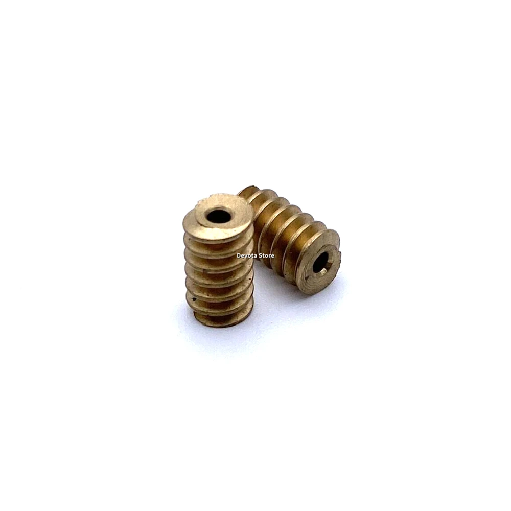 Motor gear transmission gear electric bike gear 0.5M copper worm gear DIY motor shaft diameter 6/7mm length 10/12mm hole 1.98/2.3/3MM