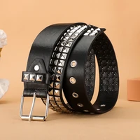 Trend Rivet Belt Heavy Metal Belt Men Women Punk Nightclub Rock Style Belt Jeans Belt Y2K Belt Fashion Decoration Women' Belt 6