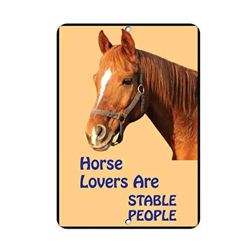 nobrand Horse Lovers are Stable People 8x12 Inch Sign Decor Metal Tin Sign nobrand butterfly garden sign decor metal tin sign 8x12 inch