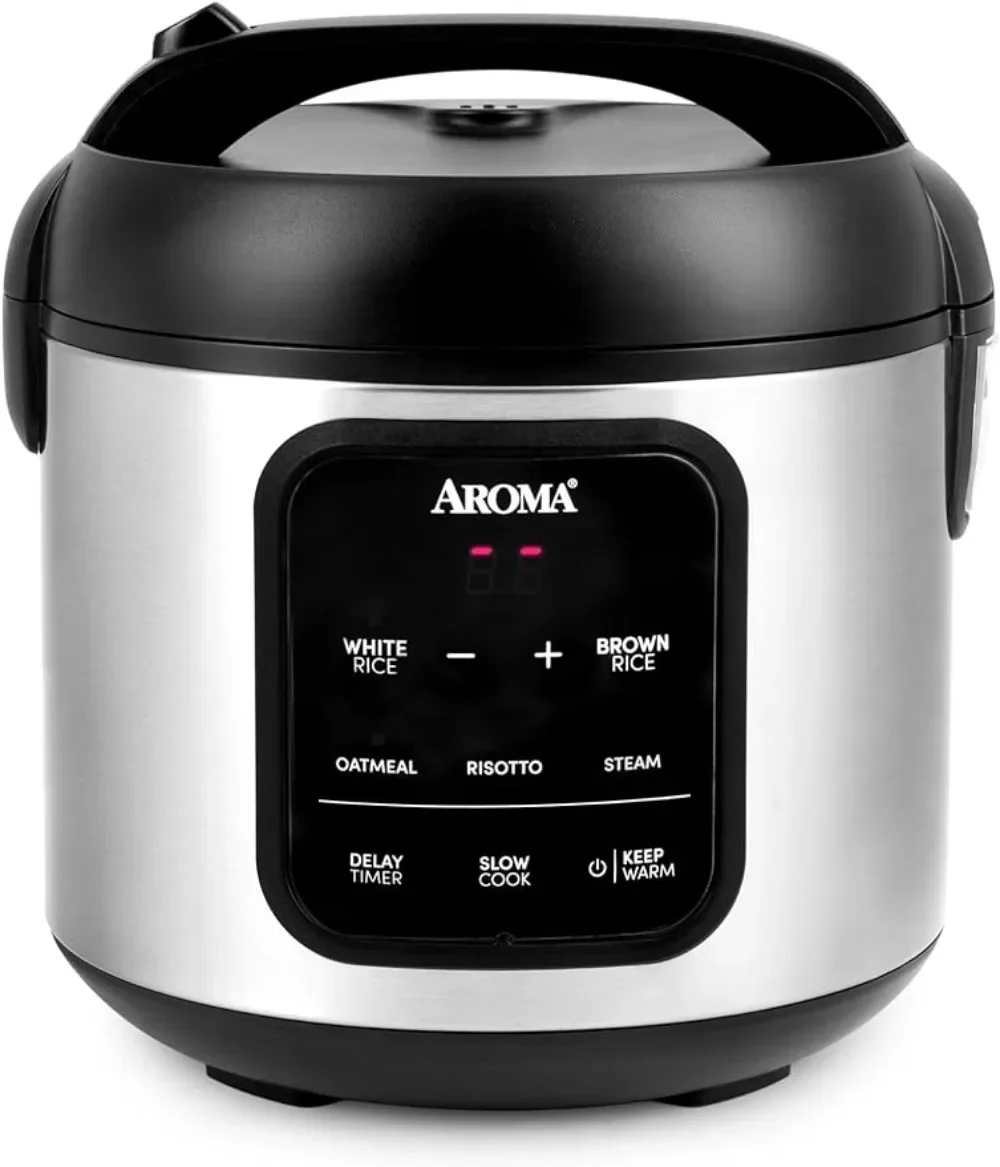 

AROMA® Digital Rice Cooker, 4-Cup (Uncooked) / 8-Cup (Cooked), Steamer, Multicooker, Slow Cooker, Oatmeal Cooker