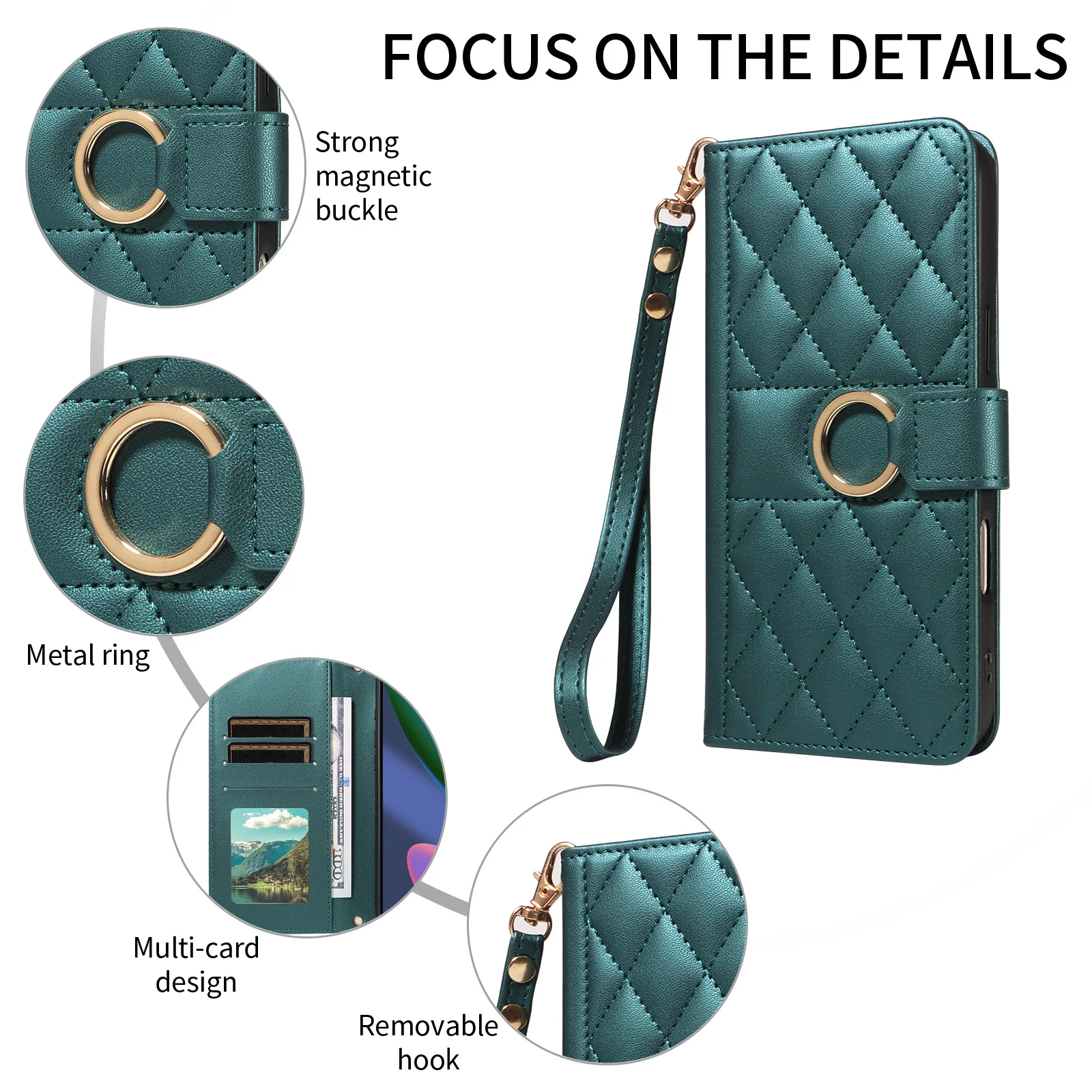 Premium Flip Cover Faux Leather Protective Case with Card Slot and Anti-Fall Design