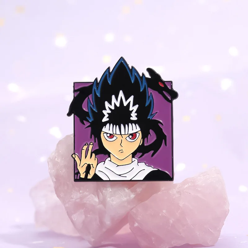 Anime Figure Urameshi Yusuke Brooch Pins Cartoon YuYu Hakusho Character Badge Enamel Brooches Jewelry Cosplay Props Gift Accesso game cosplay props anime brooches game brooch