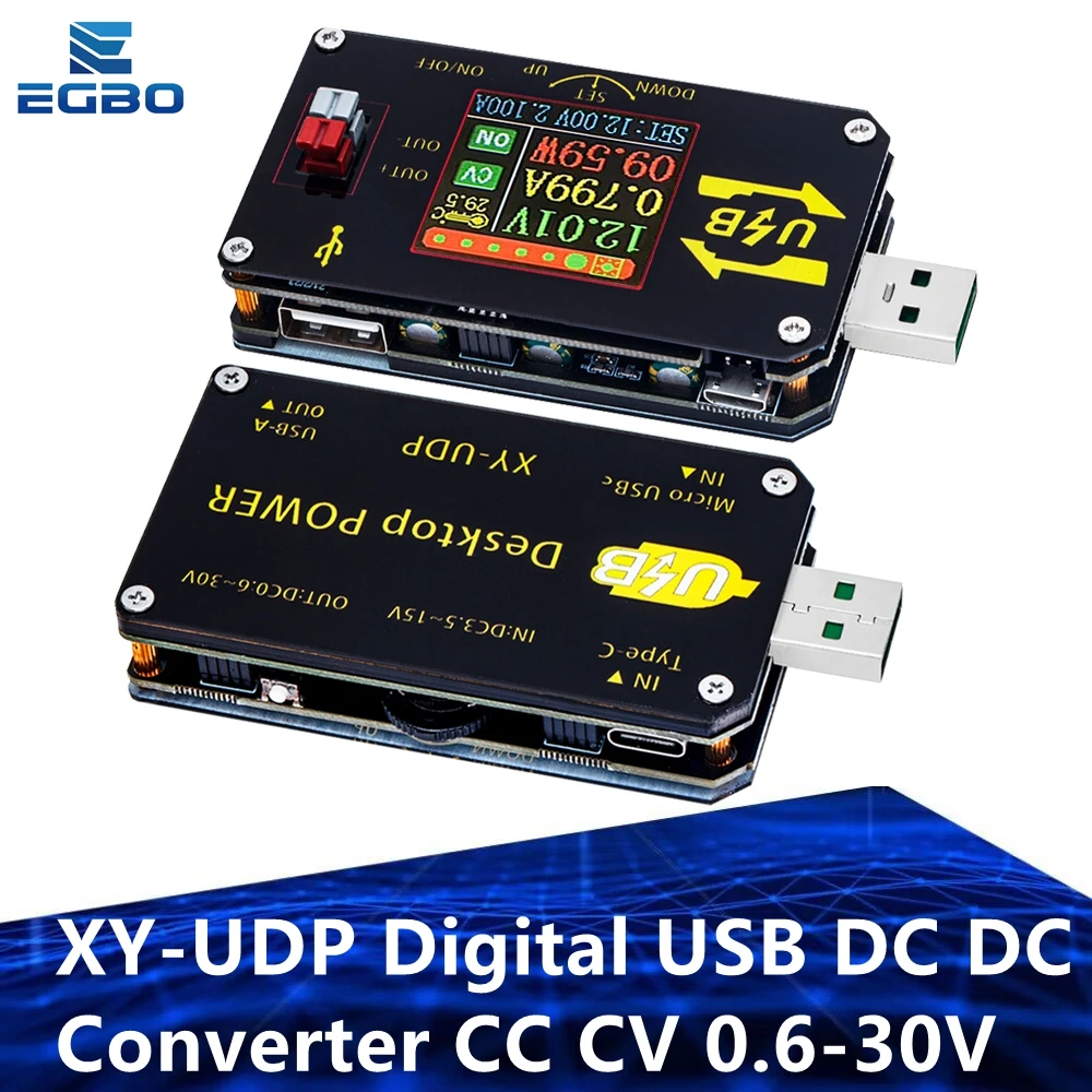 Universal Adjustable USB DC Converter Power Module - Digital Voltage Regulator 15W
