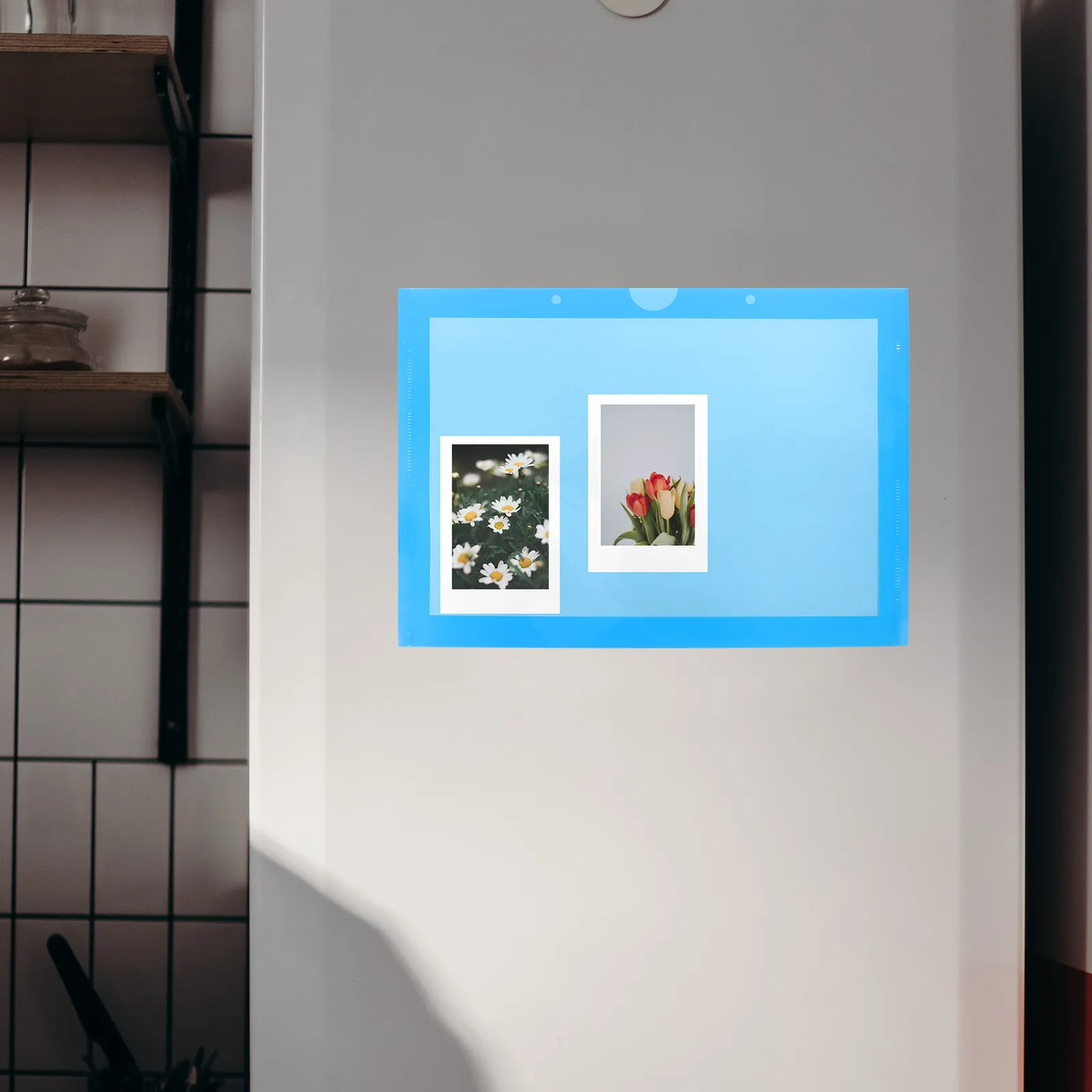 자석 사진 프레임 냉장고 장식 창의적인 디자인 안전하고 손상 없는 사진 홀더 (냉장고, 캐비닛, 벽, 집, 선물용)