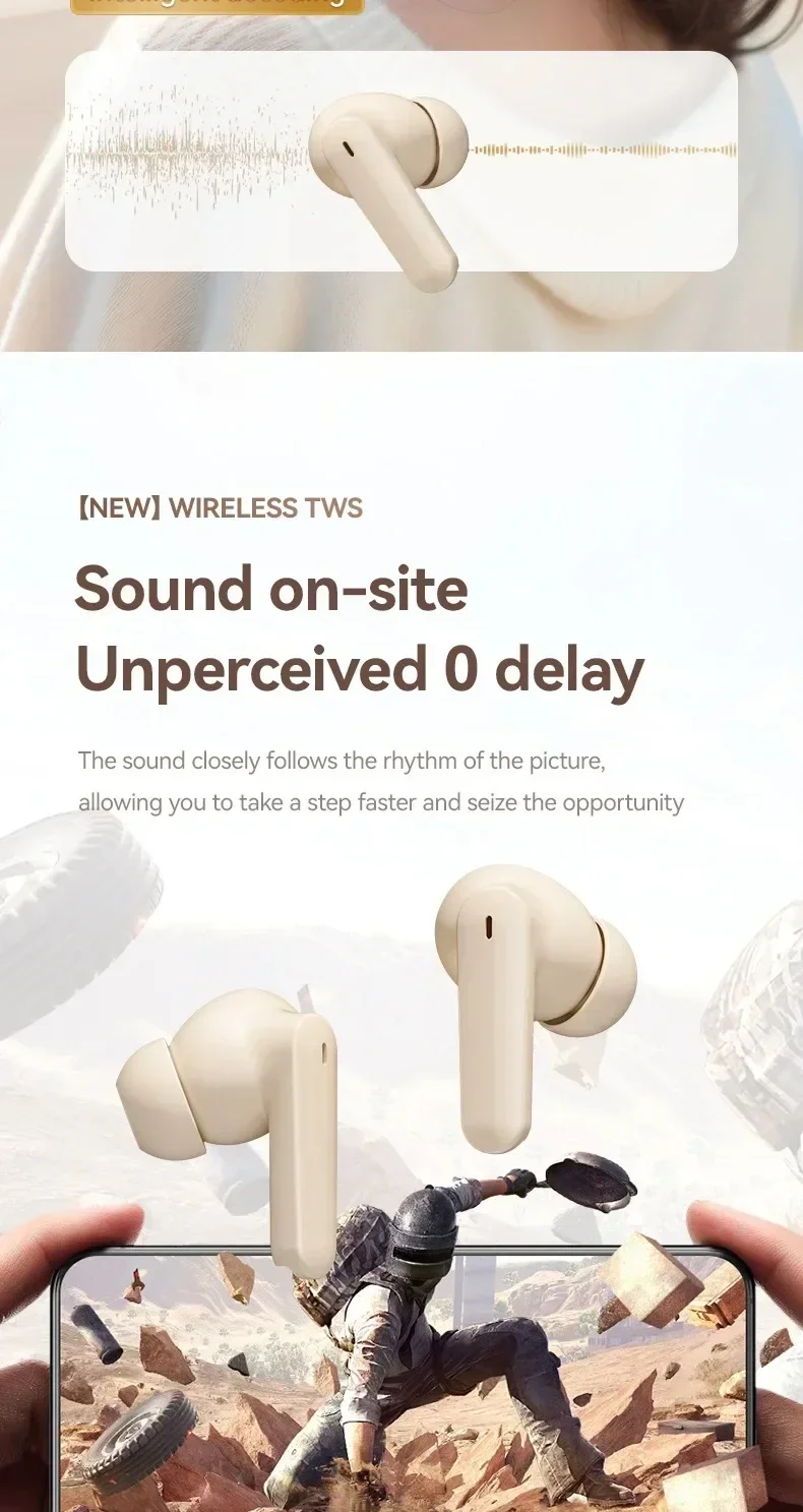 Wireless Touch Control Headphones HiFI Stereo Waterproof Earphone