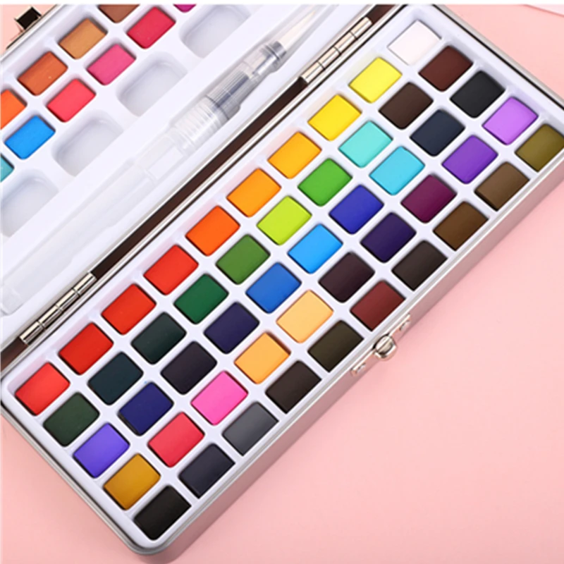 50/72/90/100 Colors Soild Watercolor Set Basic New Glitter Watercolor Paint for Drawing Art Paint Supplies watercolor painting set watercolor paint watercolor pigment