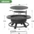 36 Inch Fire Pit with Grill,Wood Burning Fire Pits for Outside with Lid& Fire Poker,Round Metal Firepit Table 3 in 1 with Cookin 6