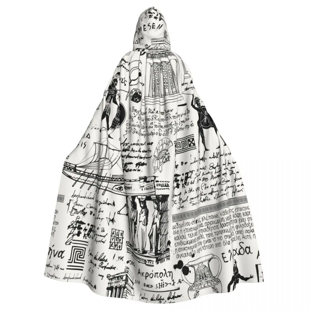 

Unisex Adult Ancient Greece Theme Cloak with Hood Long Witch Costume Cosplay