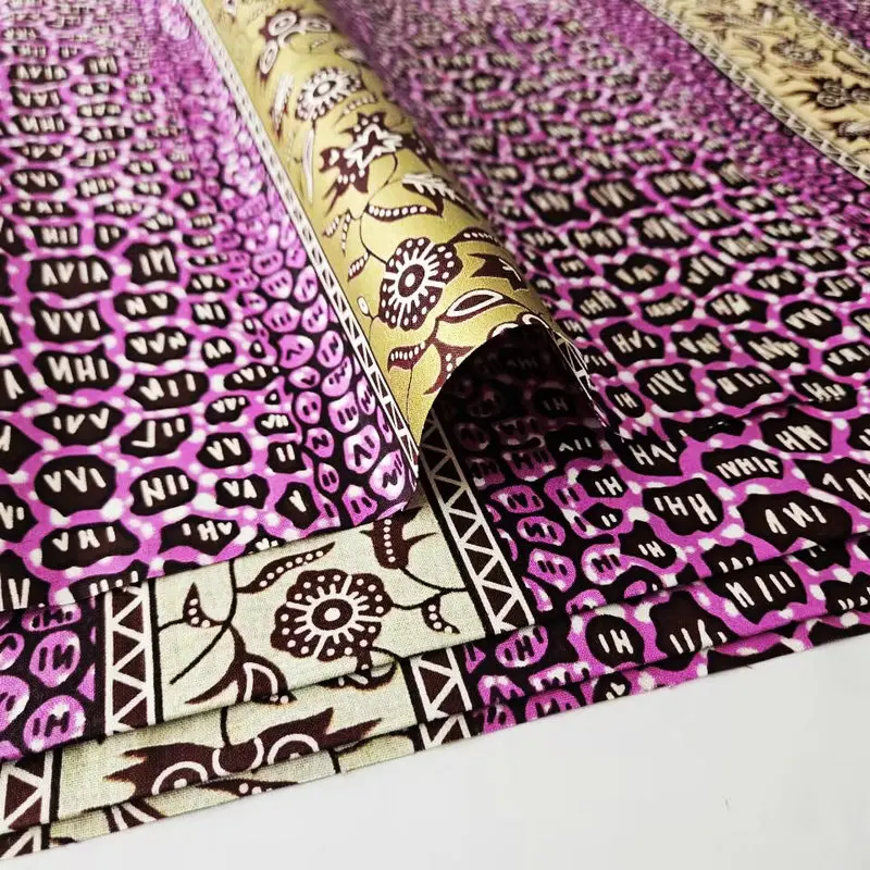 Textile fabric 100% cotton golden wax