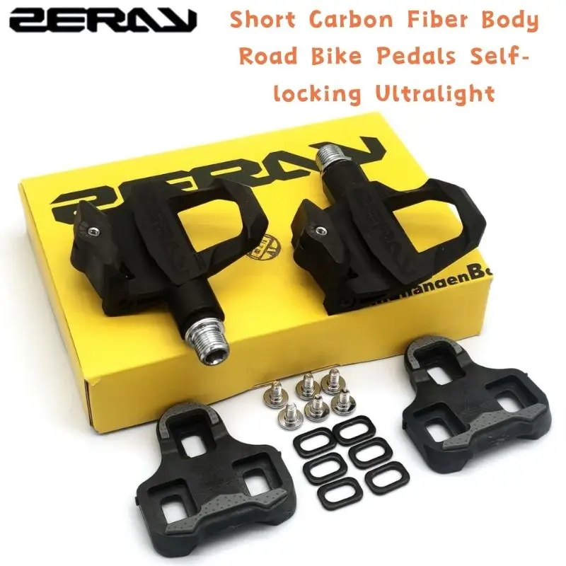 ZERAYSelflockingUltralightShortCarbonFiberBodyRoadBikePedals