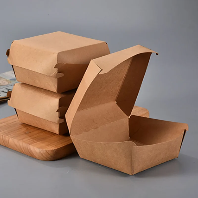 Disposable takeaway fast food paper box custom design eco friendly food  packaging - AliExpress