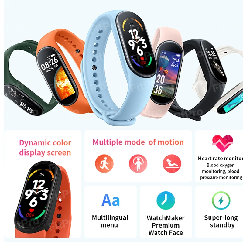 Orologio da polso Fitness da donna uomo M7 cardiofrequenzimetro Smartwatch  Fitness Tracker pressione sanguigna Sport braccialetto intelligente  promemoria messaggio di chiamata - AliExpress
