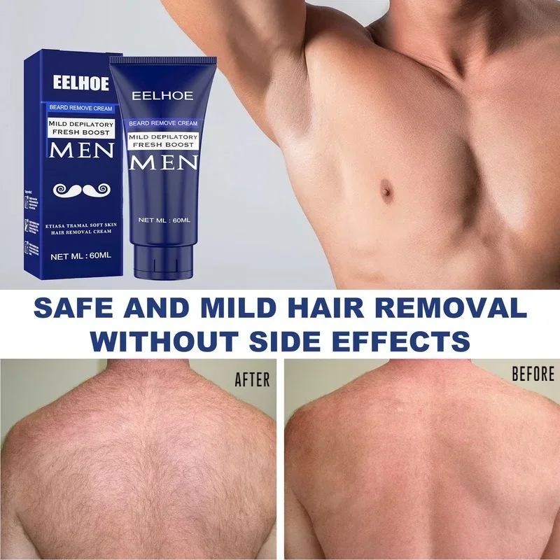 

Sdatter 60ml Man Painless Hair Removal Cream Create Smooth Skin for FACIAL Arm Legs Body Hair Growth Inhibitor Natural Gentle