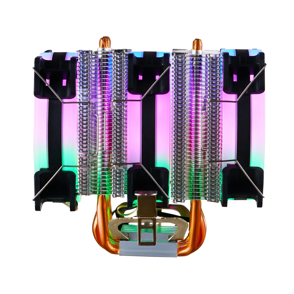 IWONGOU Cpu Cooler 2011 6 Heat Pipes Cpu Heatsink Fan for Lga 2011-V3/2011/1366/1151/1150/1155  AM4/AM3+/AM2+ Radiatier