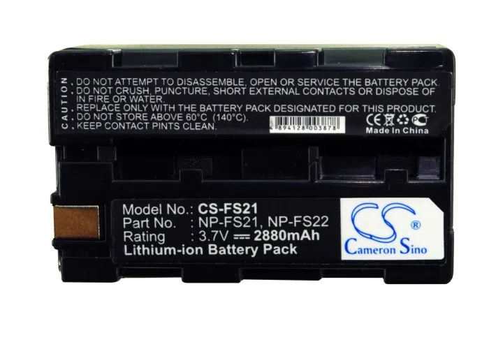 

Аккумулятор на 2880 мА · ч, NP-FS20 для Sony NP-FS21 PC1 PC2E PC5 PC3 PC1E PC5L PC4 PC2 TRV1VE PC4E