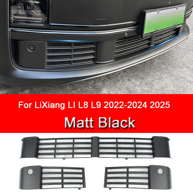 LiXiang LI L8 L9 2022-2024 2025 자동차 전면 그릴 방충망, 스냅 온 방충망 라디에이터, 콘덴서 보호