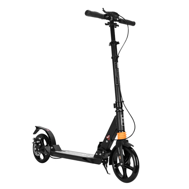 WolFAce Disc Brake Scooter Aluminum Alloy Folding Damping Scooter Height Adjustable Portable New