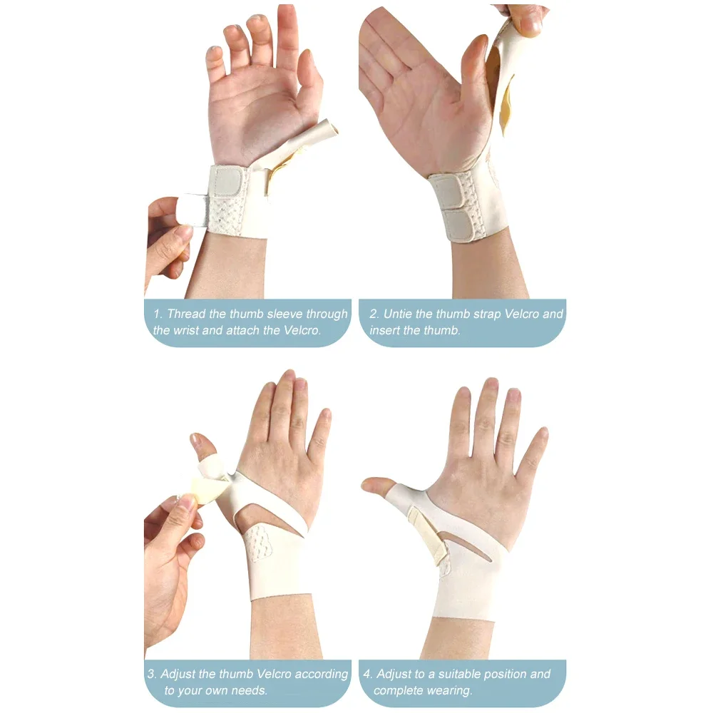 Thumb Brace Wrist Stabilizer Right Left Hand Women Men Spica Splint CMC Thumb Brace for Sprains ACL 1Pcs
