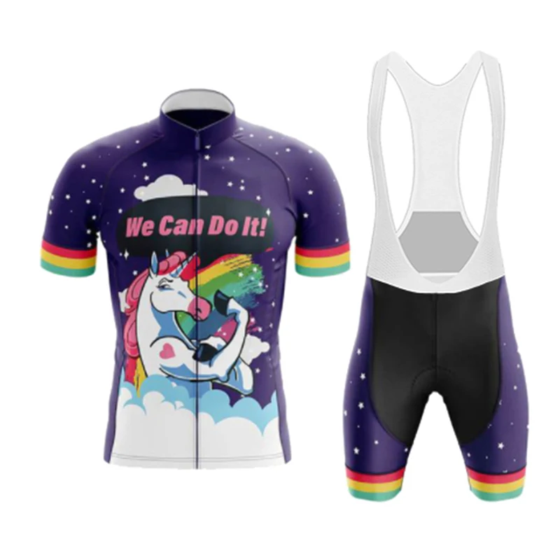 Cycling Jersey Set Cycling Suit Cycling Jersey Cartoon Cycling Jersey Set Summer Bicycle Cycling Clothing MTB Bike Clothes Uniform Men Wear