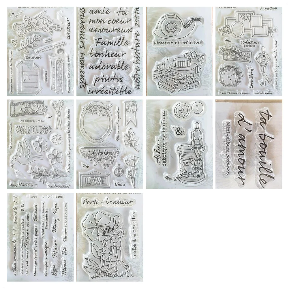 Tampons Transparents En Caoutchouc Transparent Pour La Fabrication De Cartes Et Le Scrapbooking, Motif Plage, Soleil, Mer, Sable, étoile, Mouette, Coquillage