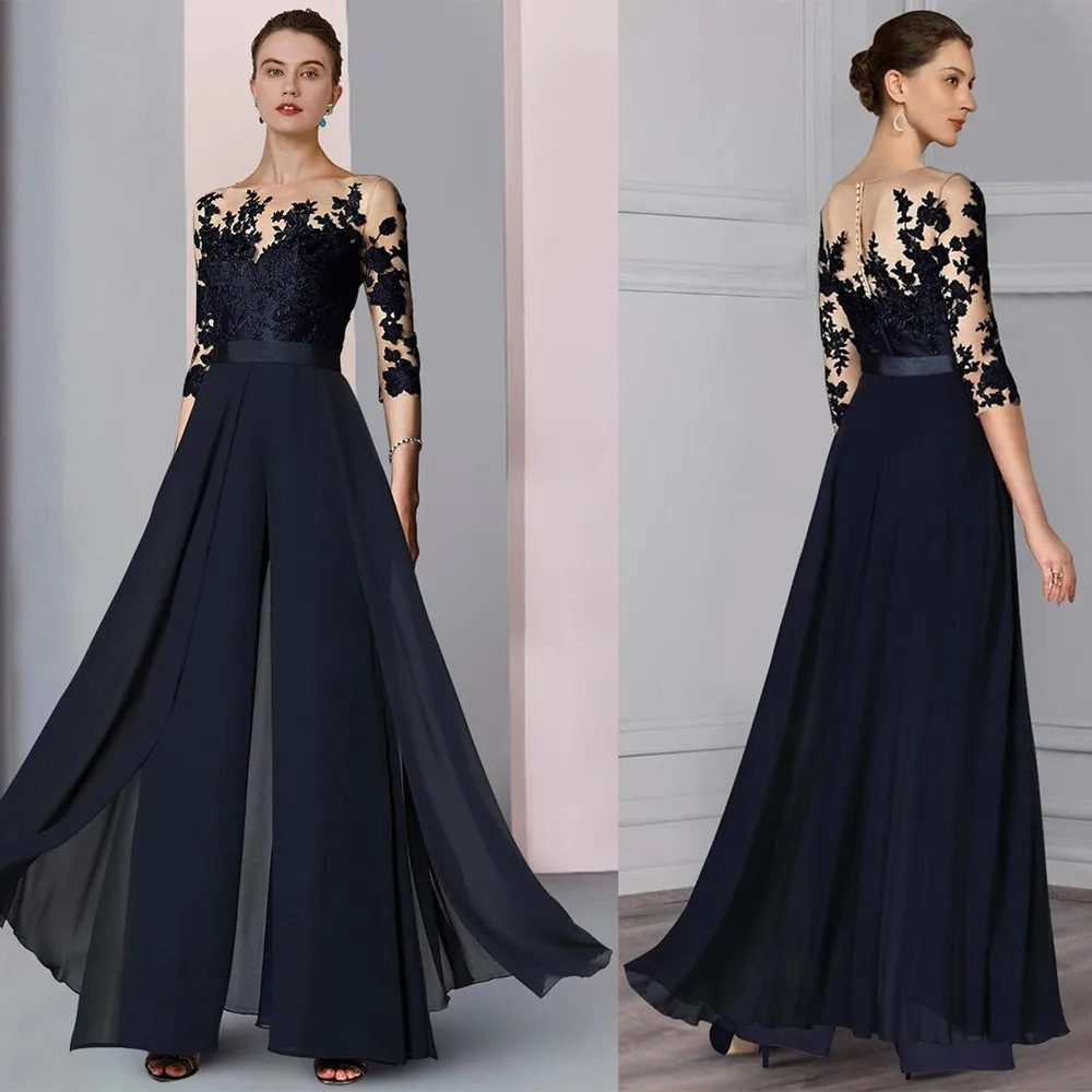Constance Encaje Y Gasa Sexy Vestido Con Corte Largo Crepúsculo