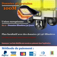 3 caméras solaires PTZ 4G Protection de sécurité à domicile intelligente détection humaine moniteur de Surveillance alerte Push Solaire puissance caméra de vidéosurveillance 2