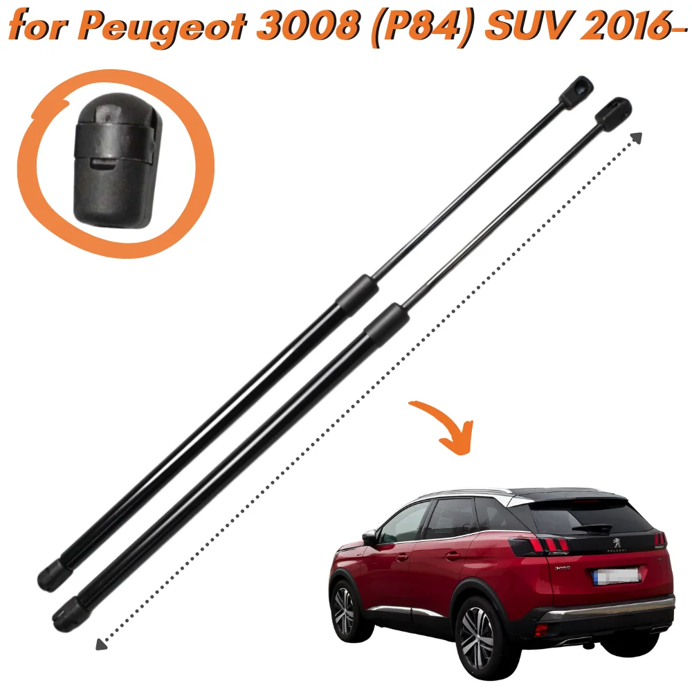 Qty(2) Ammortizzatori Per Bagagliaio In Fibra Di Carbonio Per Peugeot 3008 Suv 2016-Present Lift Supporta Ammortizzatori Per Portellone Posteriore A M