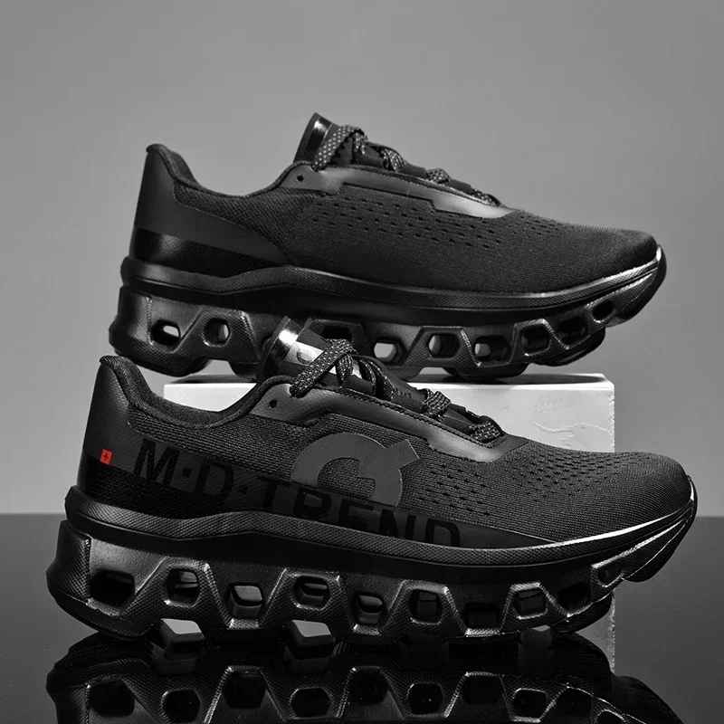 New Men's Sneakers Fashion Casual Shoes Sports Running Mesh Breathable Comfortable Non-slip Elastic Male Shoes