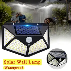 Solar Wall Lamp Four Side Sensor Light Led Solar Induction Lamp Waterproof Outdoor Stair Garden Street Light
