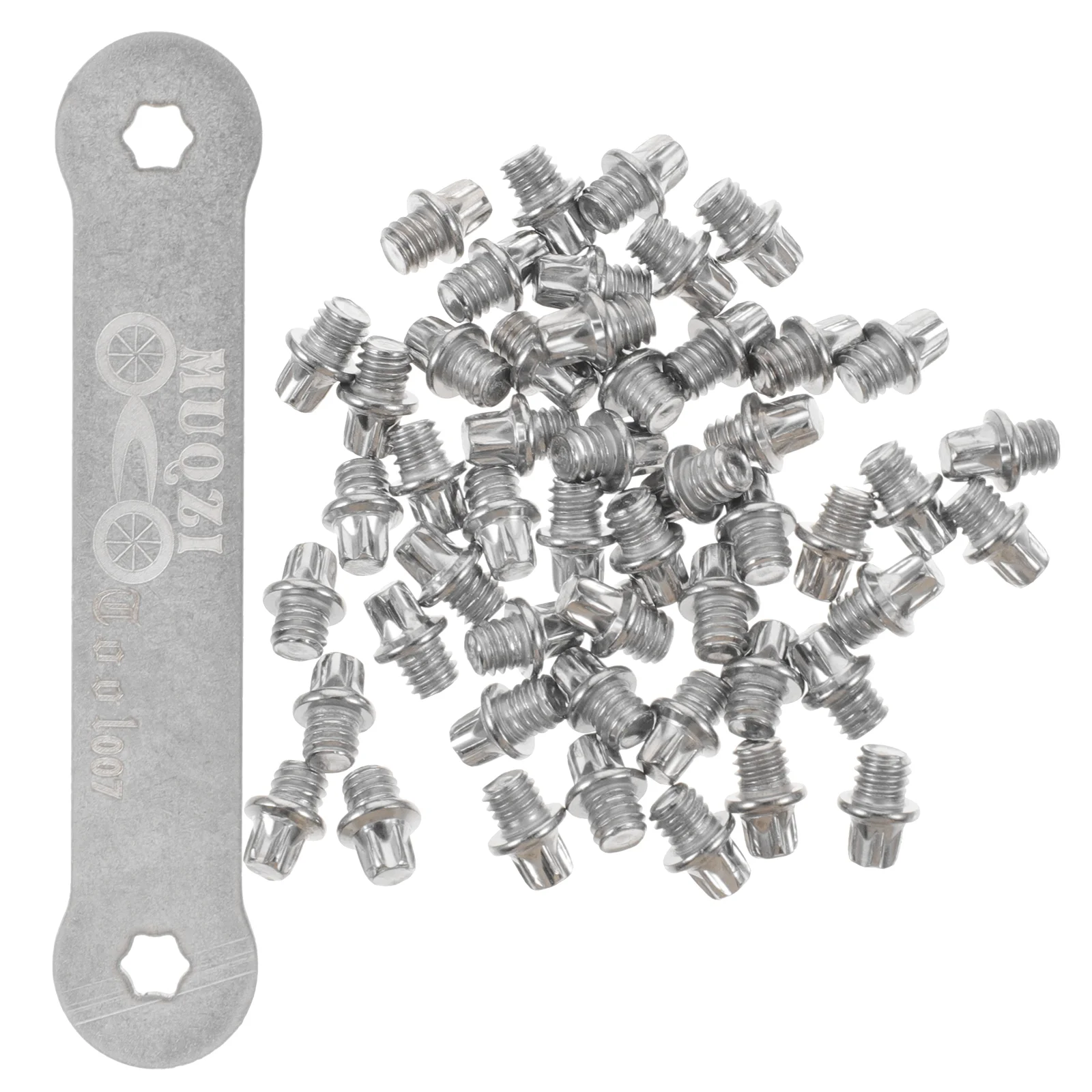 

1 Set 51Pcs Road Bike Pedal Screwa Pedal Skid-proof Bolts Pedal Parts (Silver)